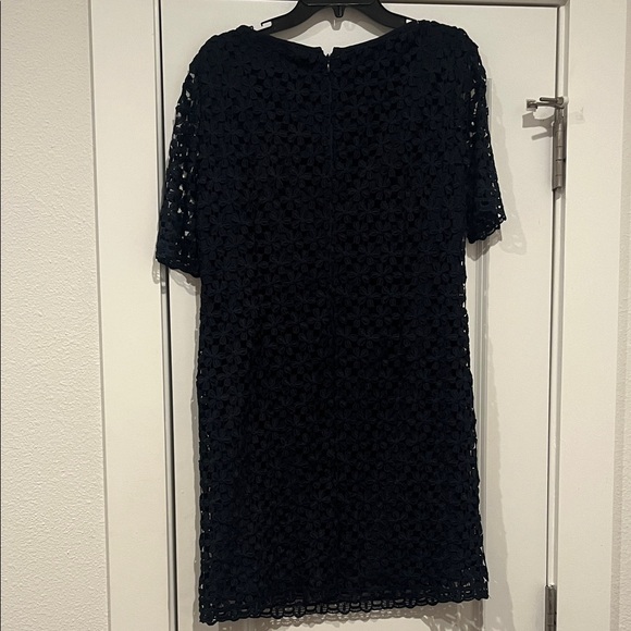 Tahari ASL Navy Floral Lace Mini Dress - Picture 4 of 5